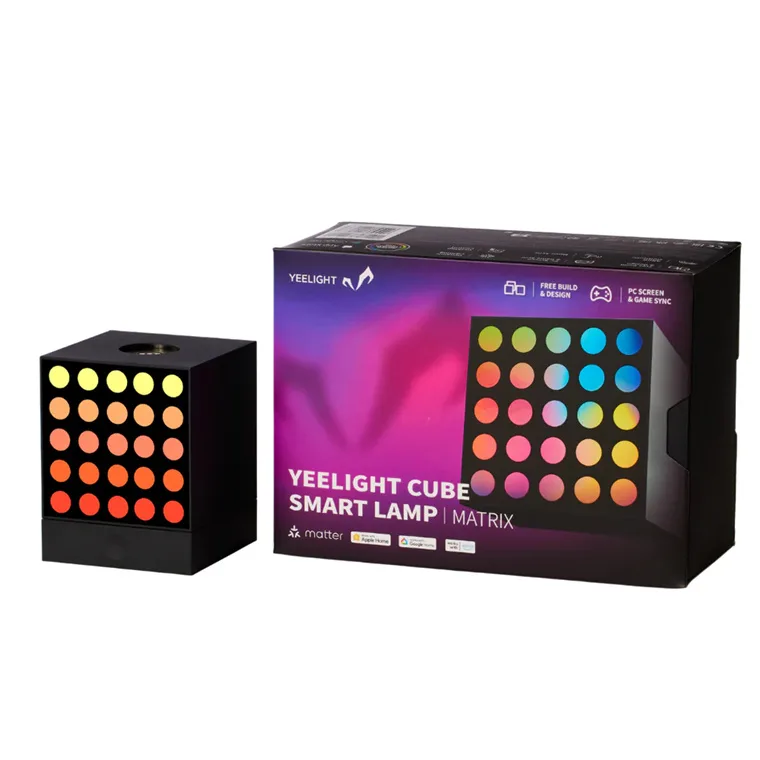 Ağıllı işıqlandırma Yeelight Cube Smart Lamp Matrix  Black (YLFWD-0010)